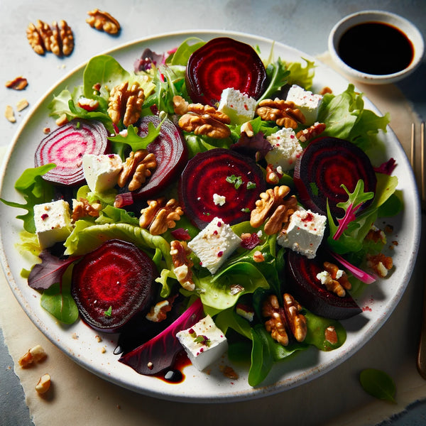 Ruby Riches: Beetroot & Goat Cheese Salad Splendor