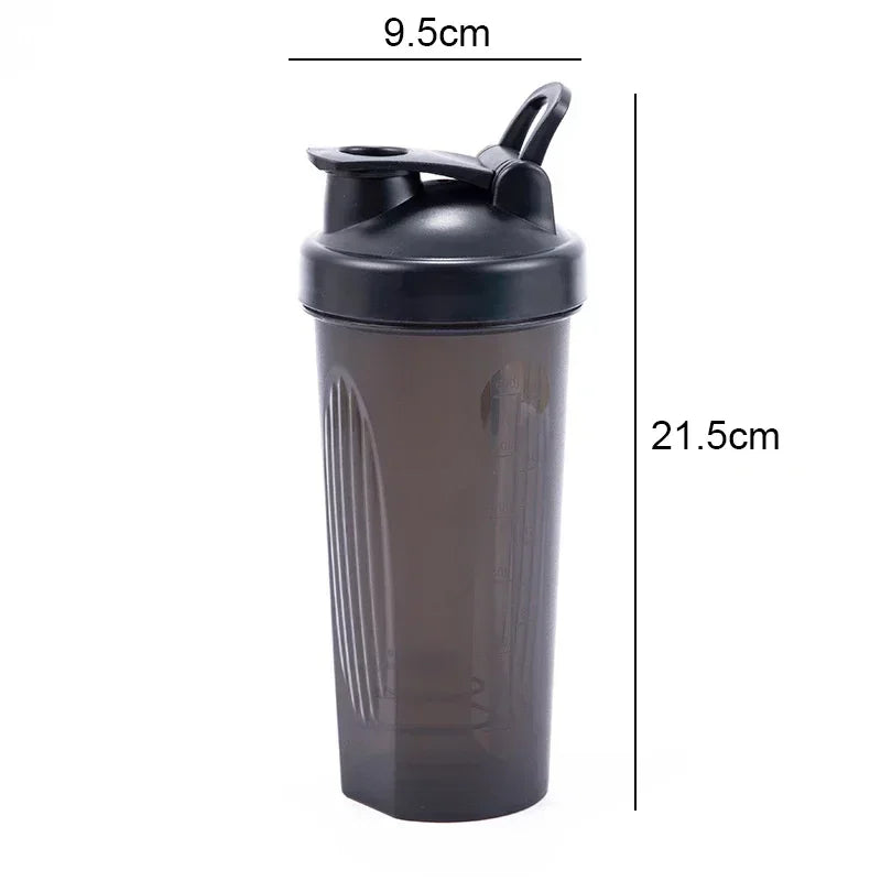 600ml Portable Protein Powder Shaker Bottle