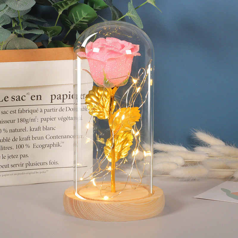 HolHealth AmourLumière: Eternal Rose LED Glass Dome